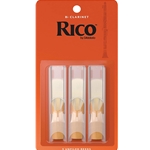 Rico Bb Clarinet Reeds, Strength 2.0, 3-Pack