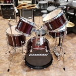 Ludwig Accent CS Combo Junior Drum Set Wine Red with Cymbals and Hardware