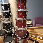 Pearl Prestige Session Select 5-Piece Drum Set with Hardware-Wine Red