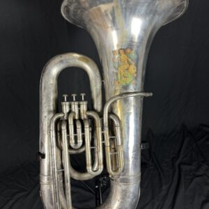 *Vintage* Conn Eb "Painted Lady" Silver-Plated 3-Valve Tuba (1971)