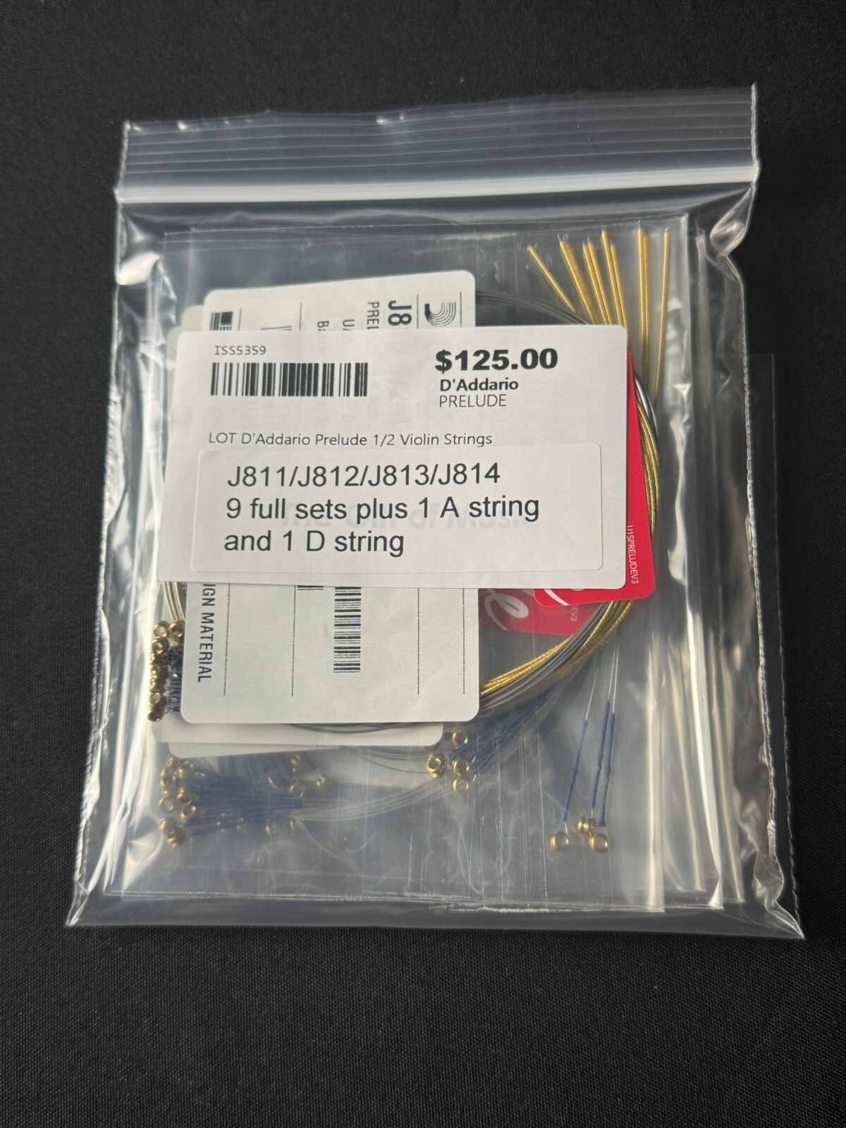 LOT - D'addario Prelude 1/2 Violin Strings (9 Full Sets + Extras)