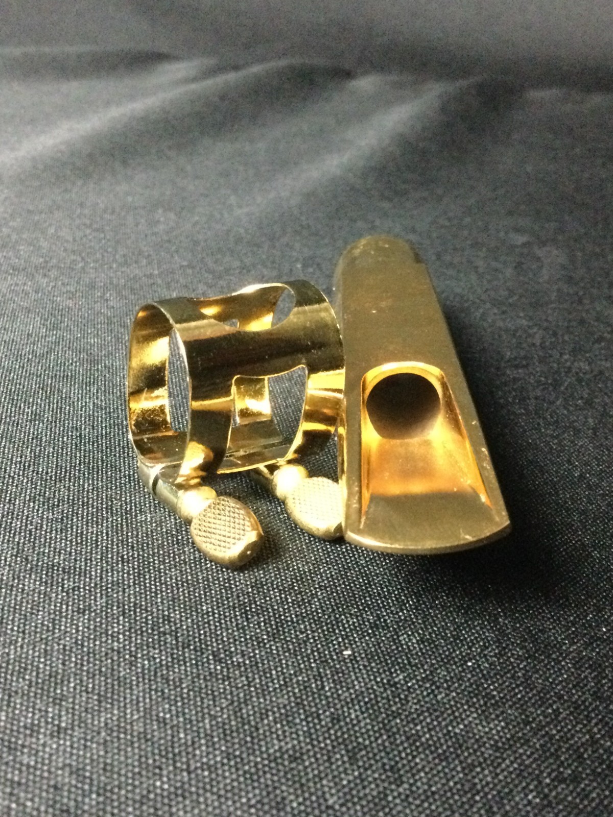 BARI Gold 95 Tenor Sax Gold Plated Brass Mouthpiece w/ Ligature & Cap - Image 4