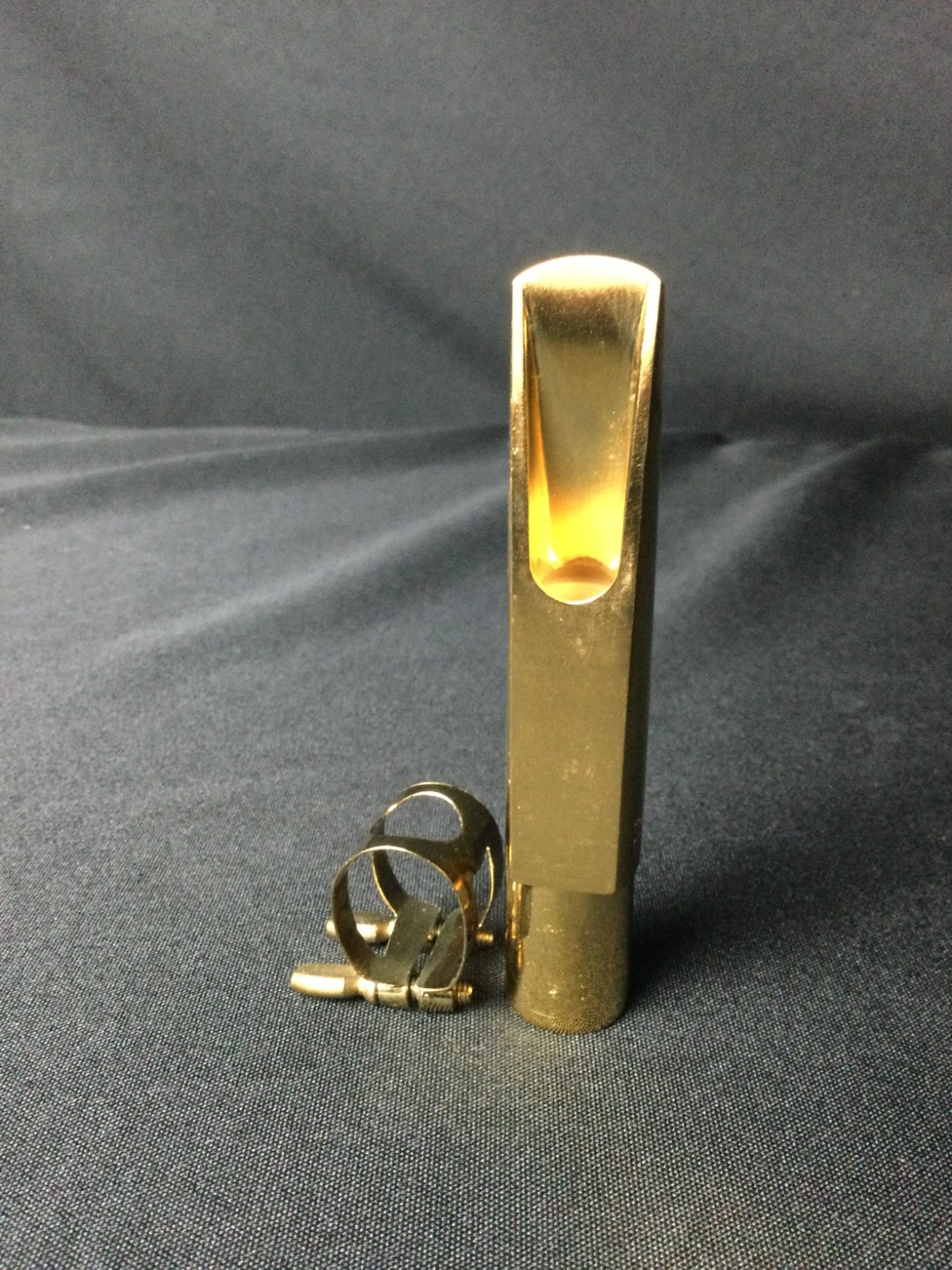 BARI Gold 95 Tenor Sax Gold Plated Brass Mouthpiece w/ Ligature & Cap - Image 5