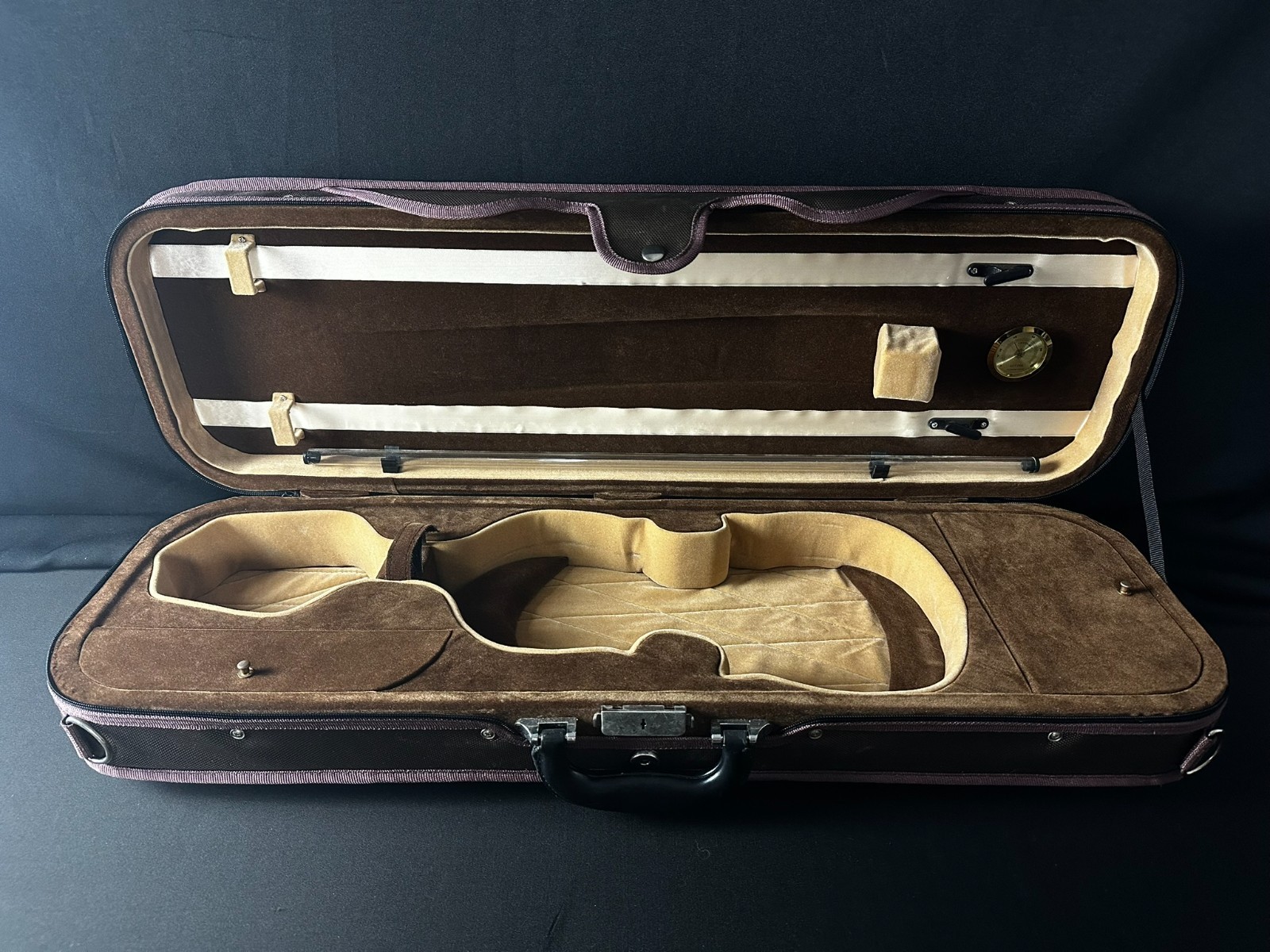 Oblong 4/4 Violin Case with Hygrometer