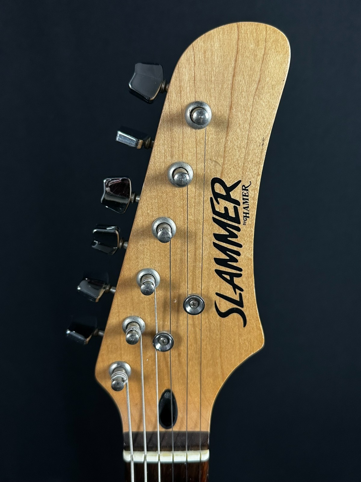 Hamer Slammer SSS Electric Guitar, Black - Image 2
