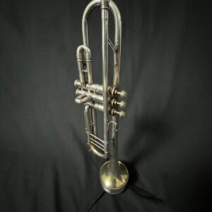 Buescher True Tone LP Silver Trumpet w/ Gold Inlay Bell (Vintage 1926)