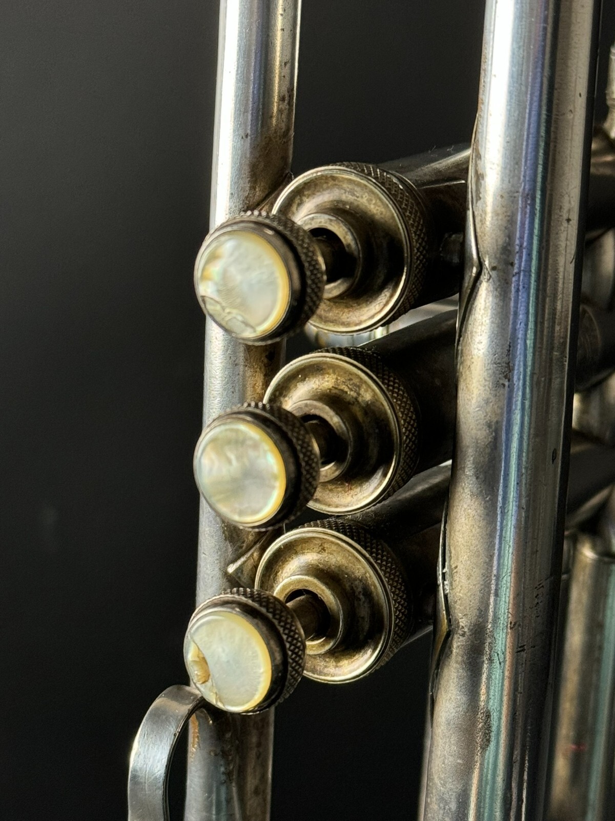 Buescher True Tone LP Silver Trumpet w/ Gold Inlay Bell (Vintage 1926) - Image 5