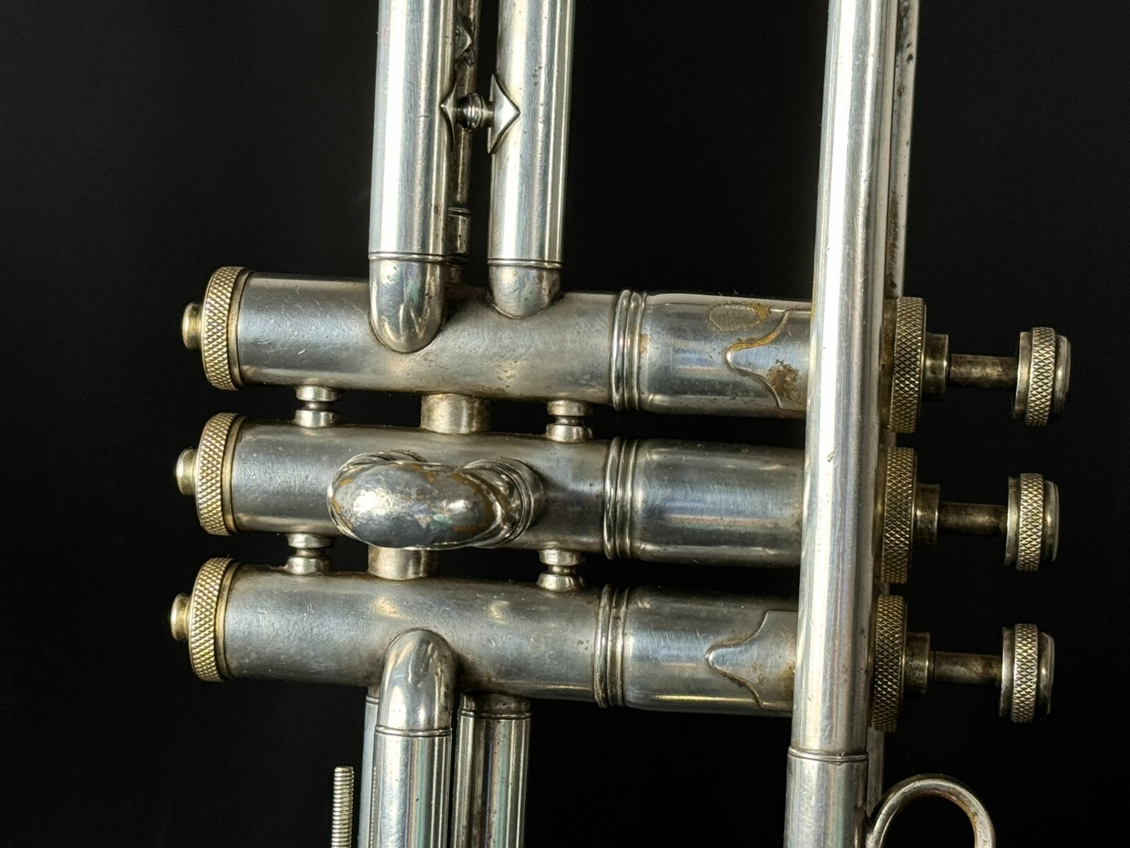 Buescher True Tone LP Silver Trumpet w/ Gold Inlay Bell (Vintage 1926) - Image 7