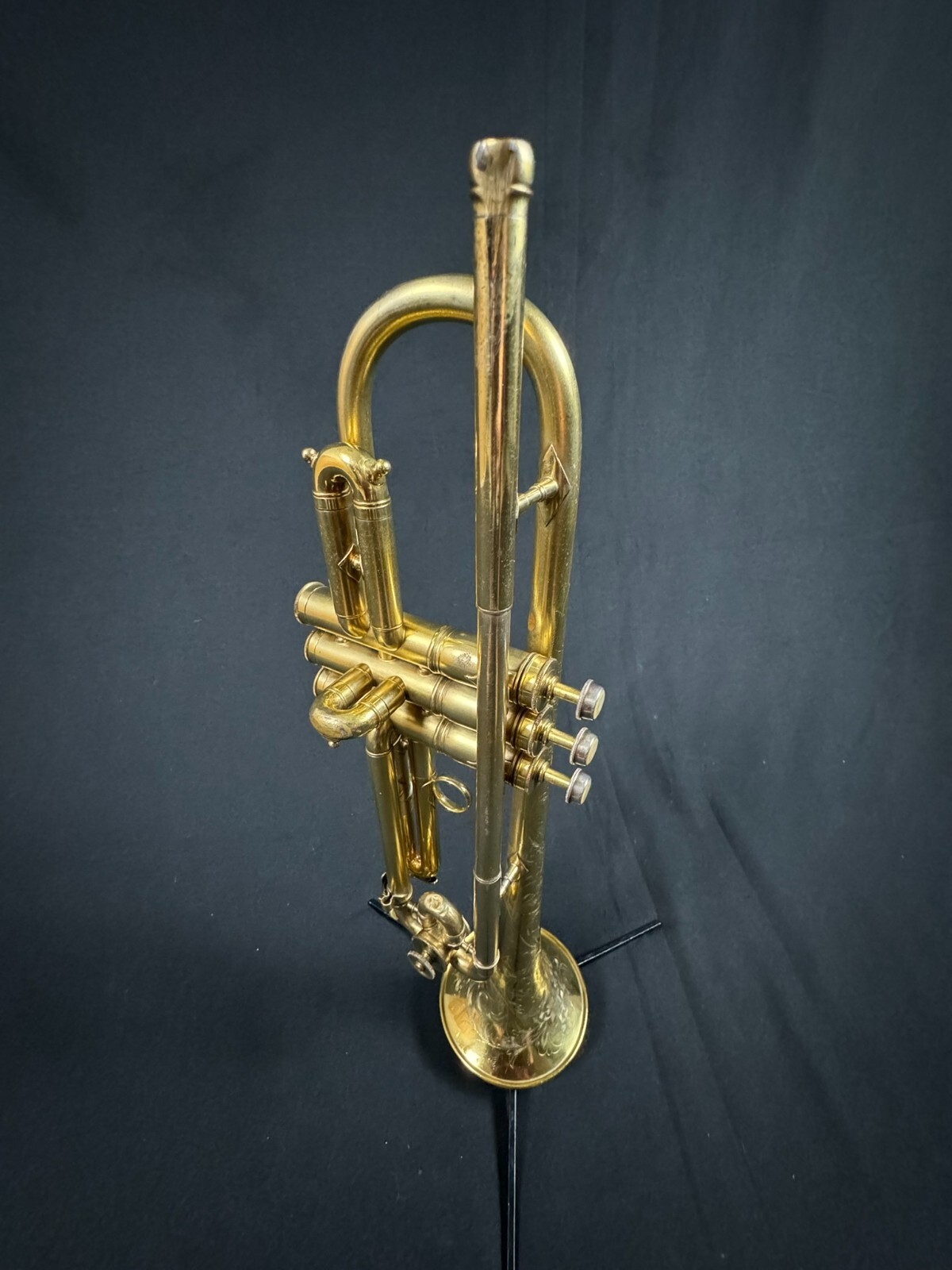 Conn Bb/A Gold-Plated Trumpet w/ Engravings (Vintage 1919) - Image 3