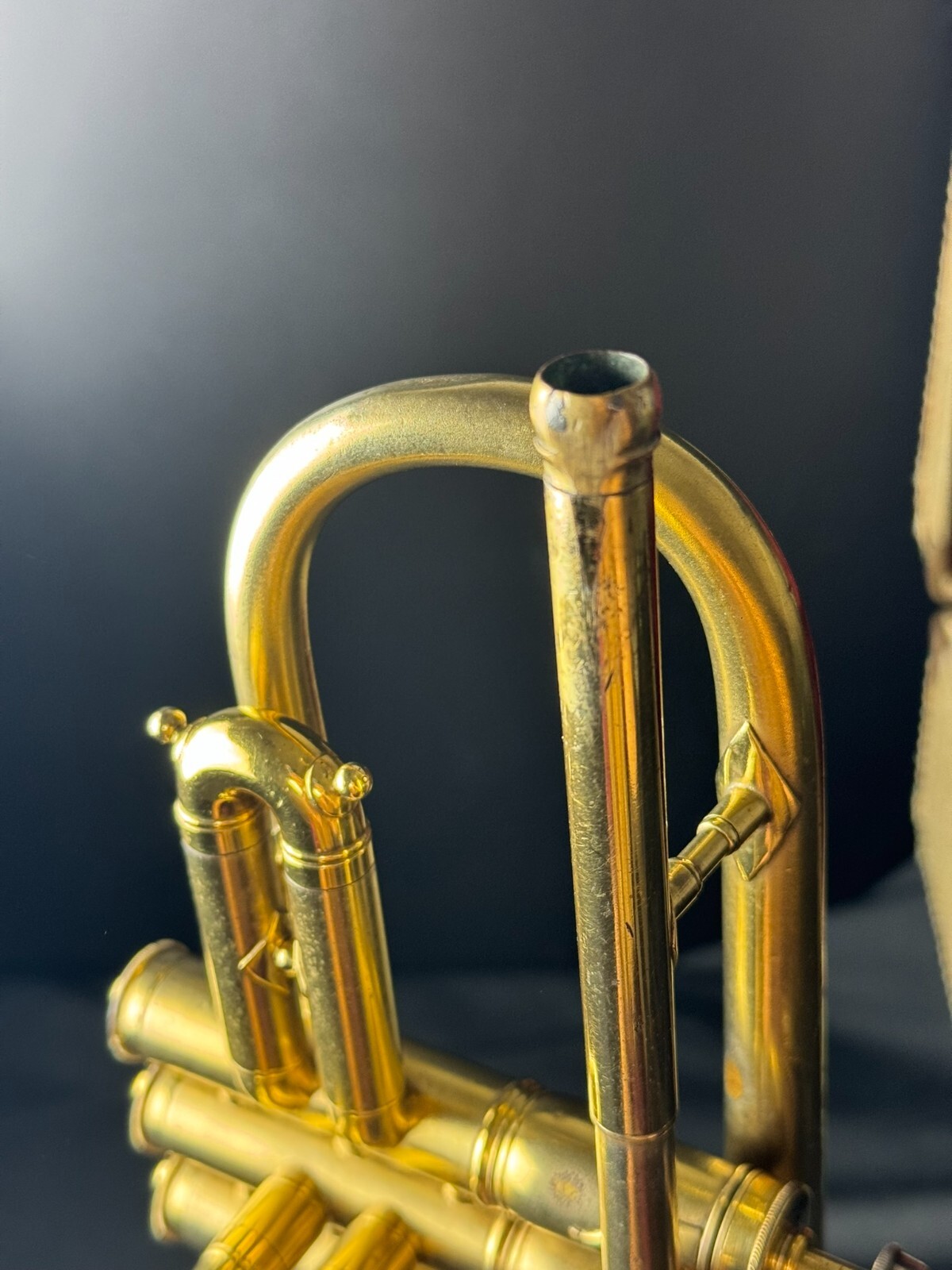 Conn Bb/A Gold-Plated Trumpet w/ Engravings (Vintage 1919) - Image 6
