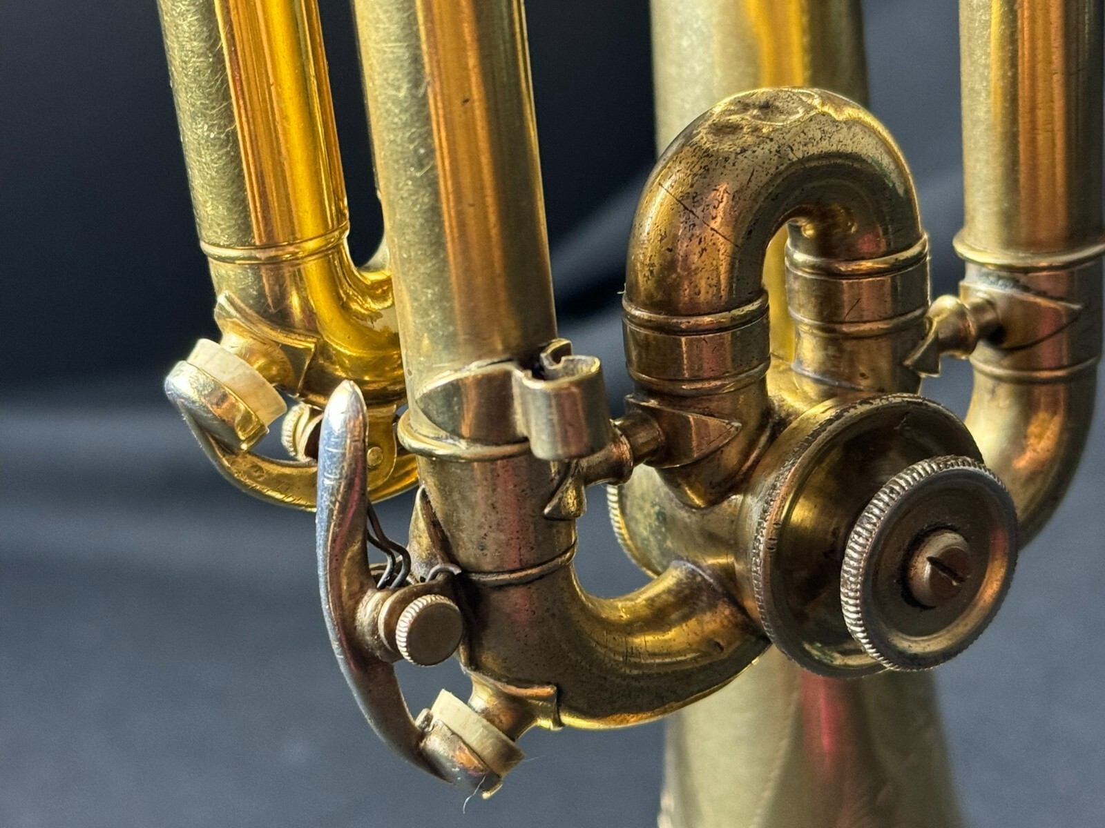 Conn Bb/A Gold-Plated Trumpet w/ Engravings (Vintage 1919) - Image 11