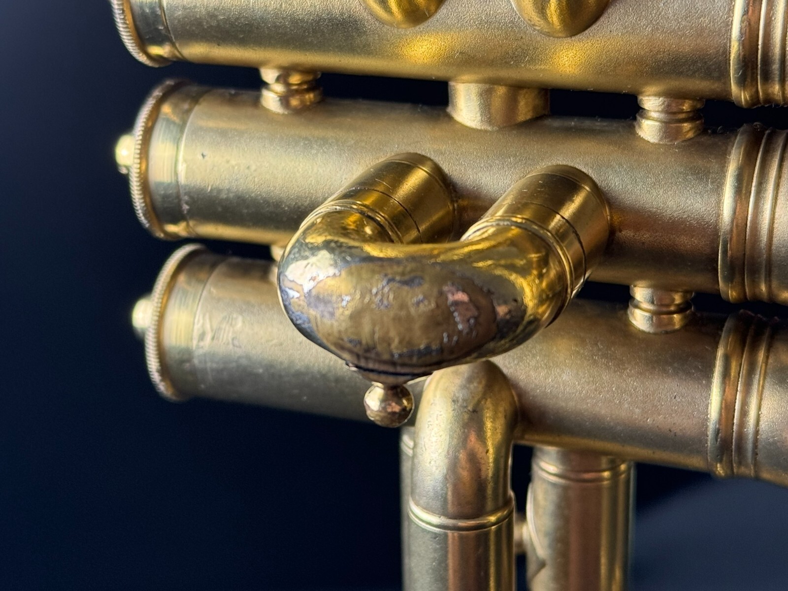 Conn Bb/A Gold-Plated Trumpet w/ Engravings (Vintage 1919) - Image 12