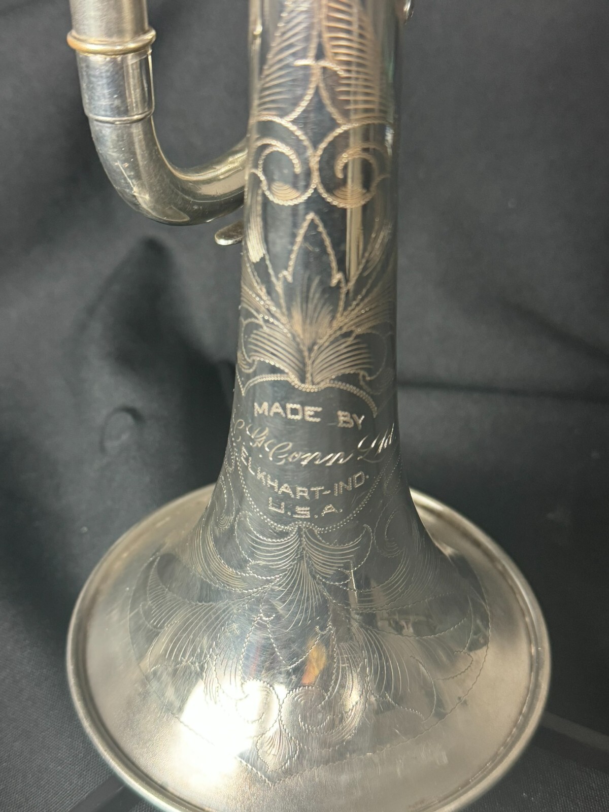 Conn 22B Silver Trumpet w/ Original Case & Accessories (Vintage 1929) - Image 4