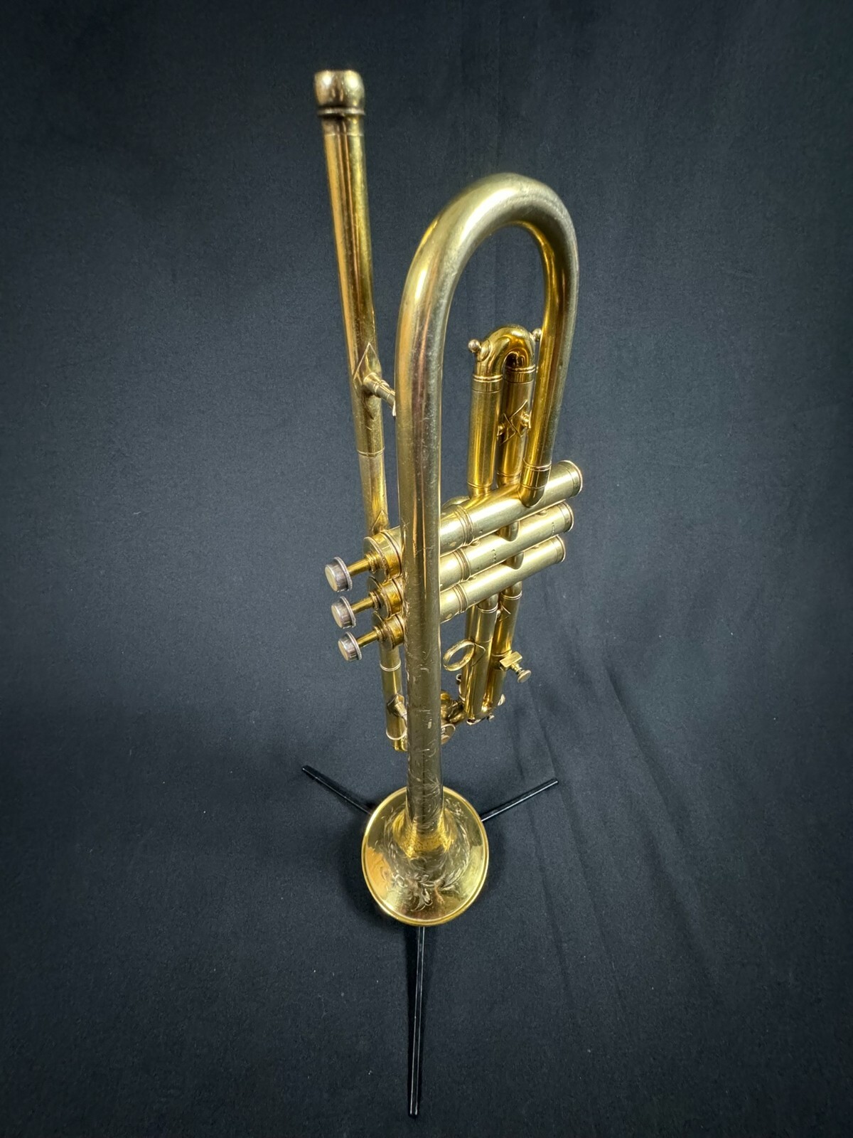 Conn Bb/A Gold-Plated Trumpet w/ Engravings (Vintage 1919)