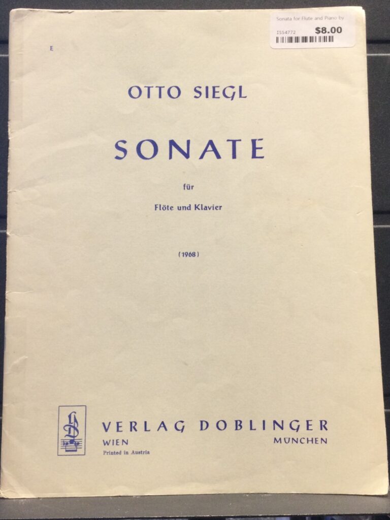 Otto Siegl - Sonata for Flute & Piano (1968)