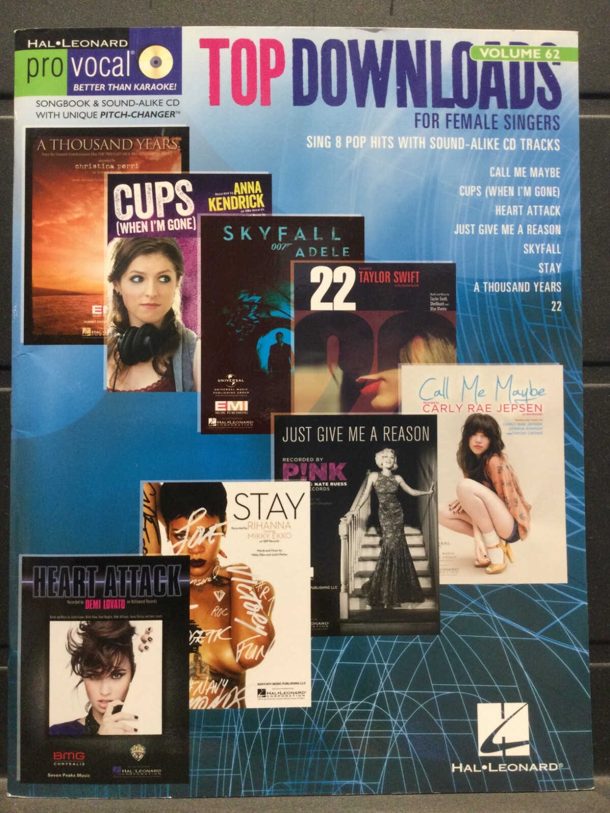 Hal Leonard Pro Vocal - Top Downloads for Female Singers, Vol. 62