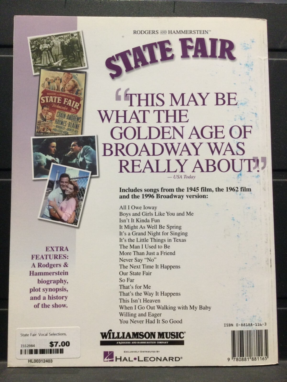 Rodgers and Hammerstein - State Fair Vocal Selections - Image 2
