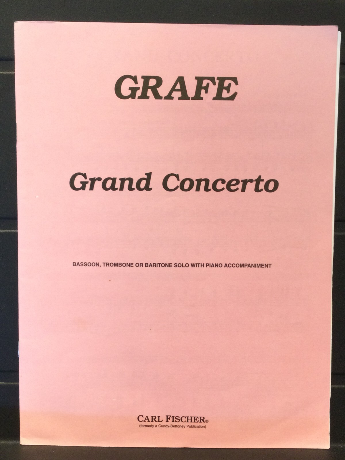 Grafe - Grand Concerto for Bassoon, Trombone, or Baritone
