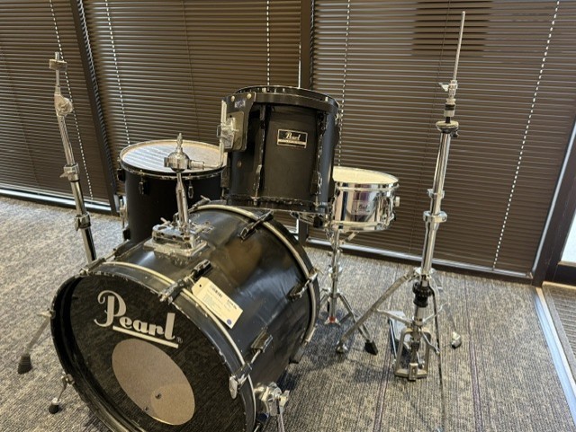 Pearl Export 3-Piece Drum Set - Matte Black with hardware - Image 2