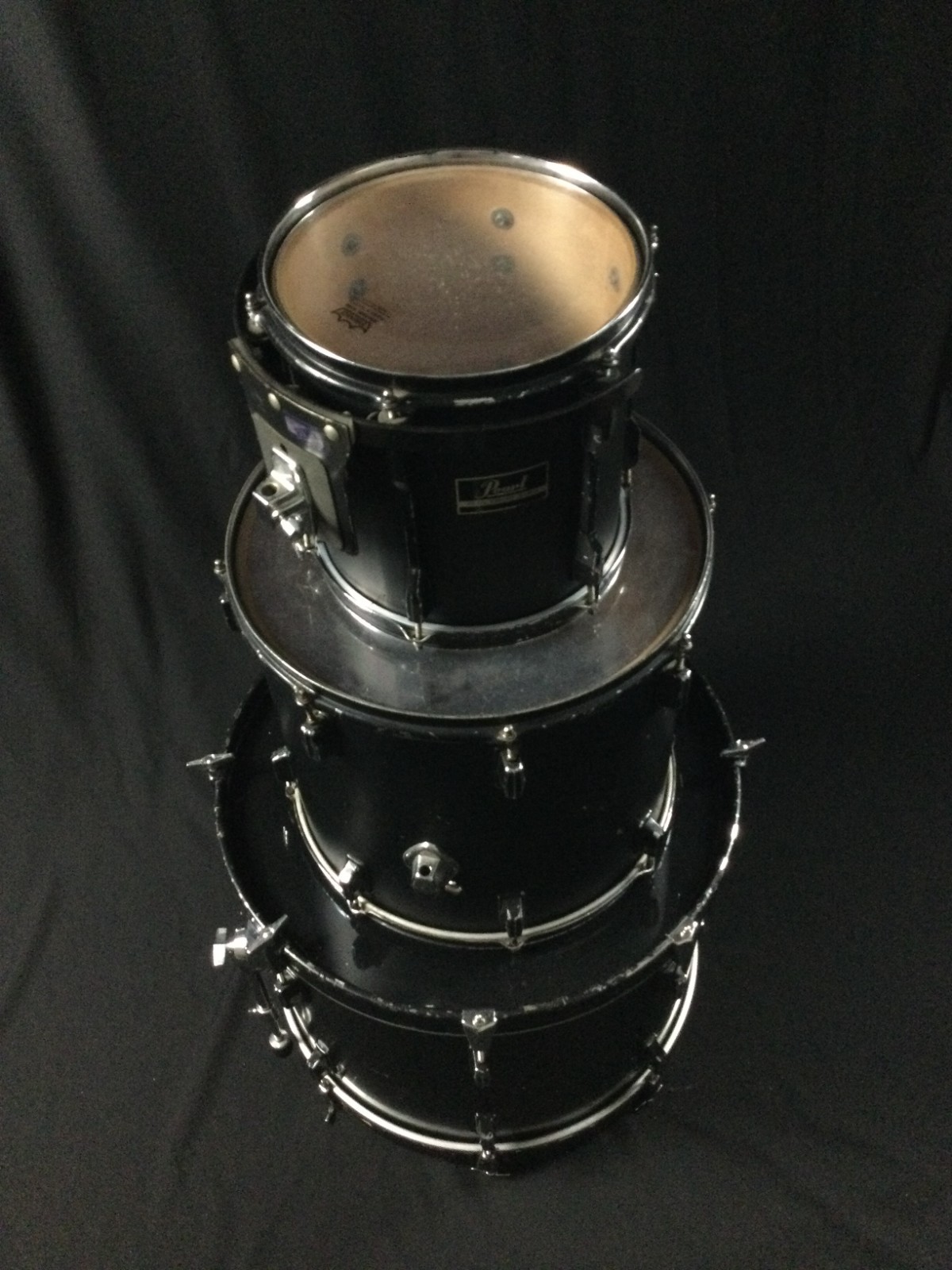 Pearl Export 3-Piece Drum Set - Matte Black with hardware - Image 8