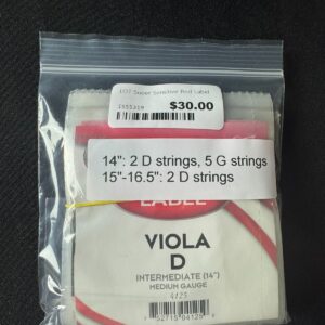 LOT - Super Sensitive Red Label Viola Strings (Assorted Singles)