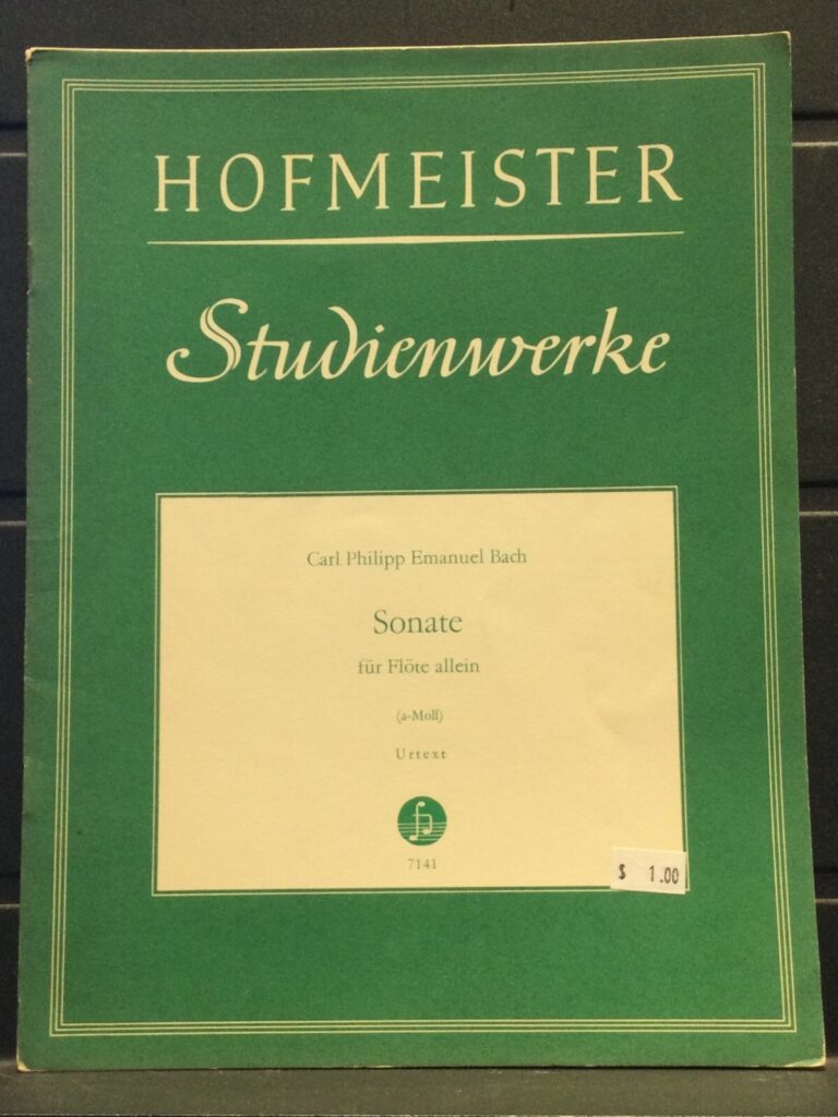 Hofmeister - C.P.E. Bach Sonata for Solo Flute