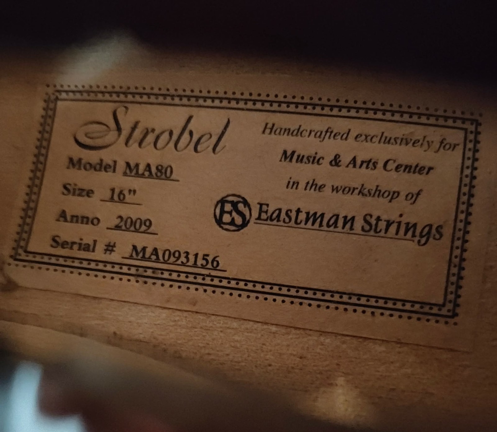 16 Inch Strobel Model MA-80 Viola - Image 8