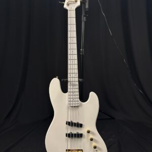Fake Moon LG5 5 String All White Electric Bass w/hard case