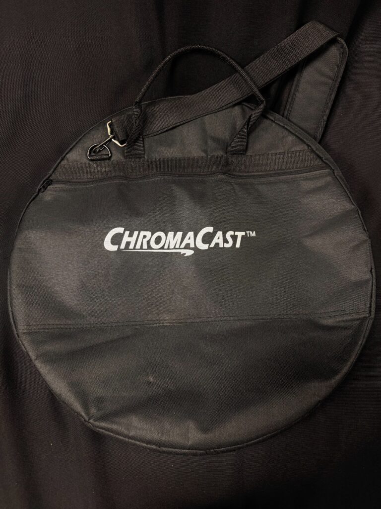 Chromacast Black 22" Cymbal Bag with pocket, carry handles, and shoulder strap