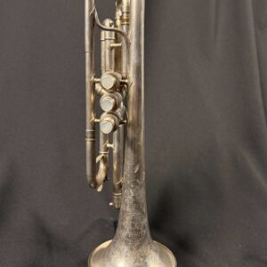 H.N. White King Improved Perfecto Brushed Silver Cornet Vintage 1930-35