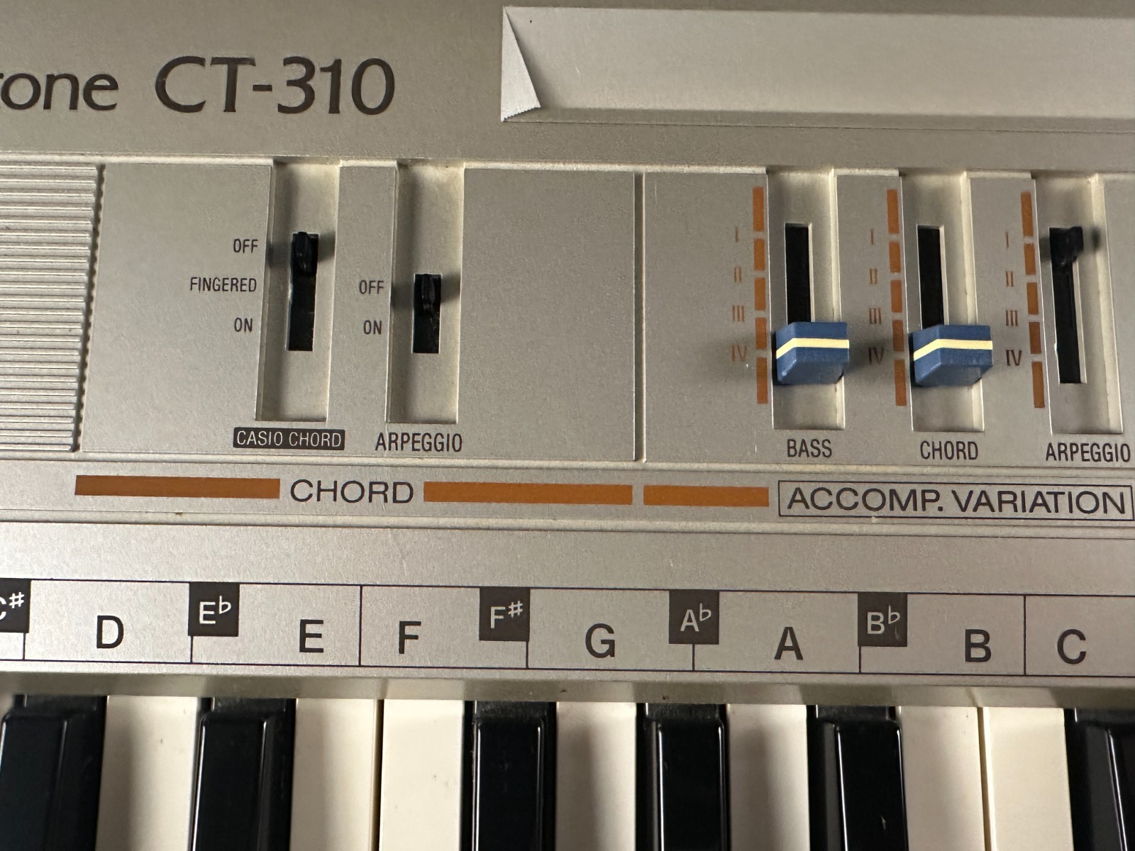 Casio Casiotone CT -310 49-Key Synthesizer VINTAGE 1980s - Image 3
