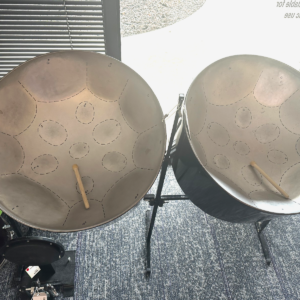 Panyard Double Seconds Steel Drum Pan Set, with stand and mallets