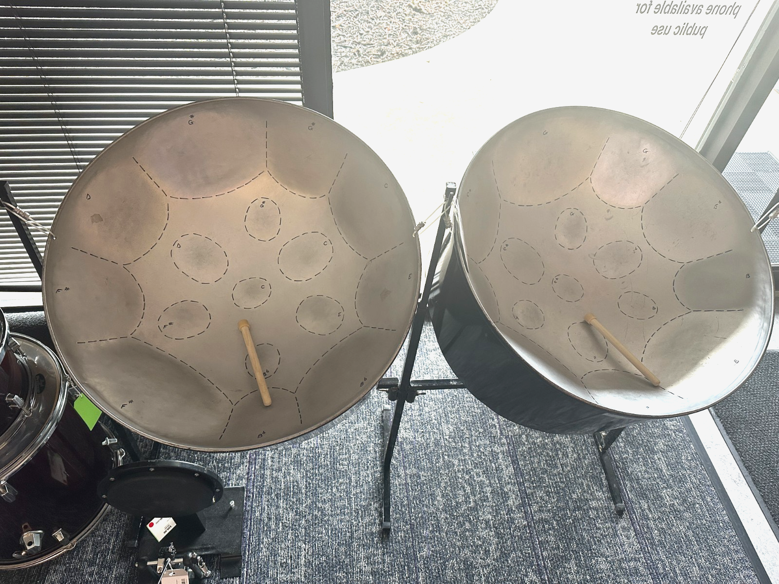 Panyard Double Seconds Steel Drum Pan Set, with stand and mallets