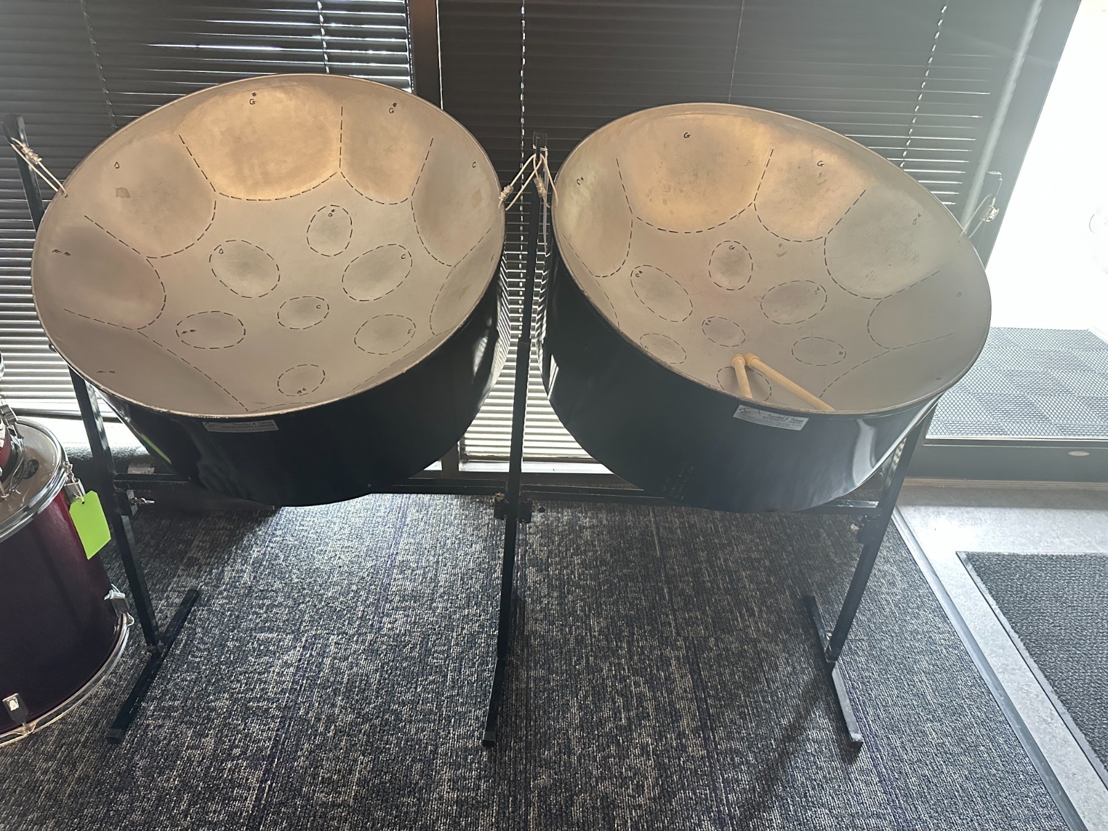 Panyard Double Seconds Steel Drum Pan Set, with stand and mallets - Image 2