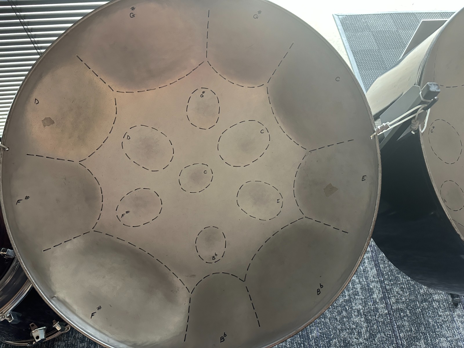 Panyard Double Seconds Steel Drum Pan Set, with stand and mallets - Image 4