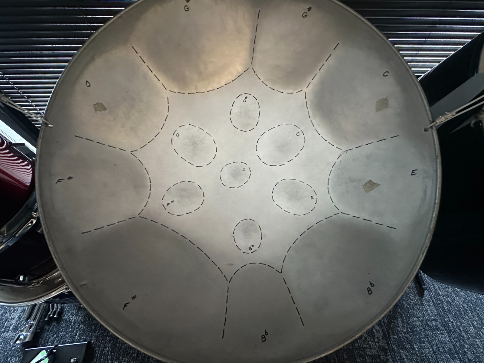 Panyard Double Seconds Steel Drum Pan Set, with stand and mallets - Image 5