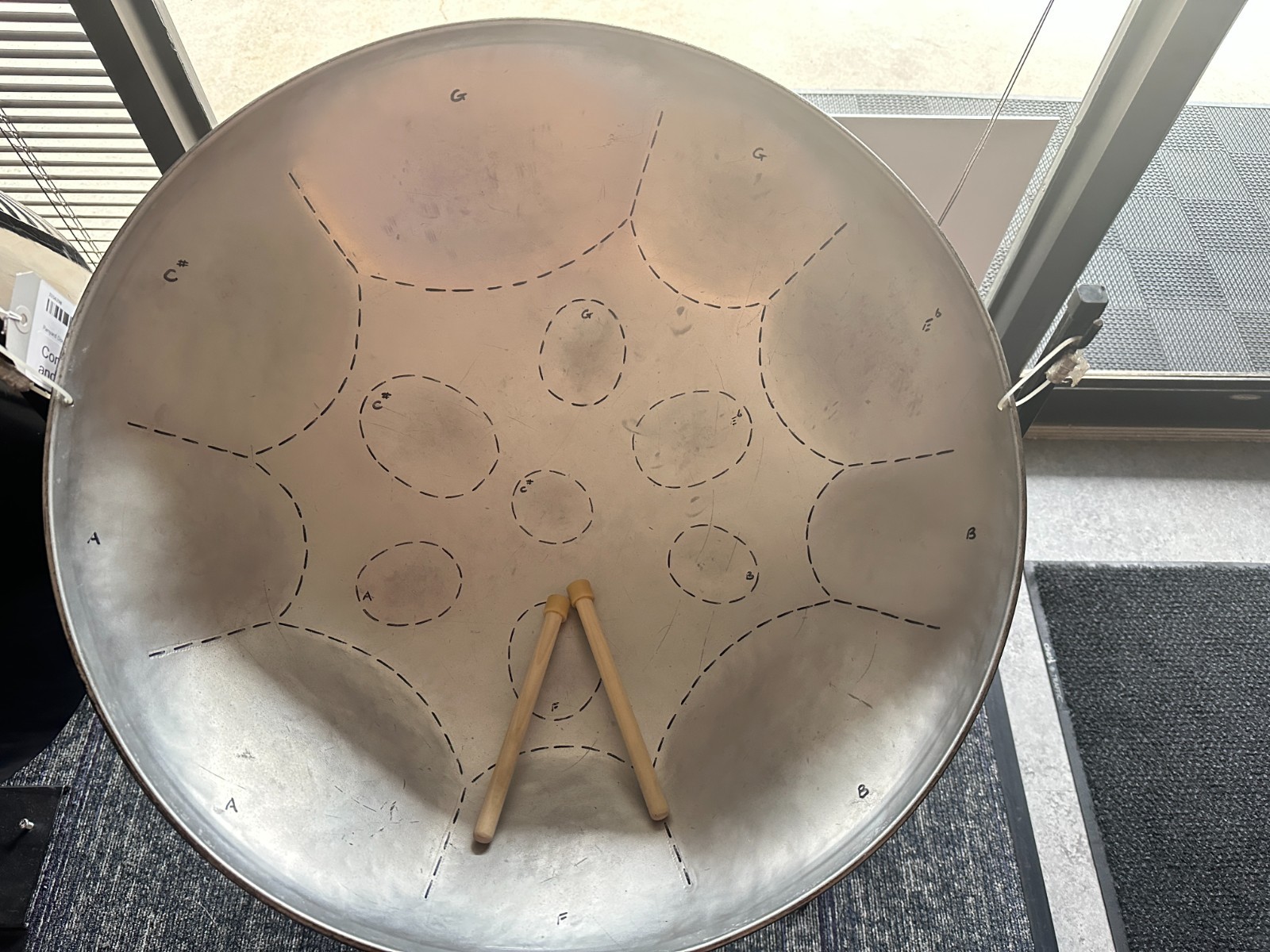 Panyard Double Seconds Steel Drum Pan Set, with stand and mallets - Image 6
