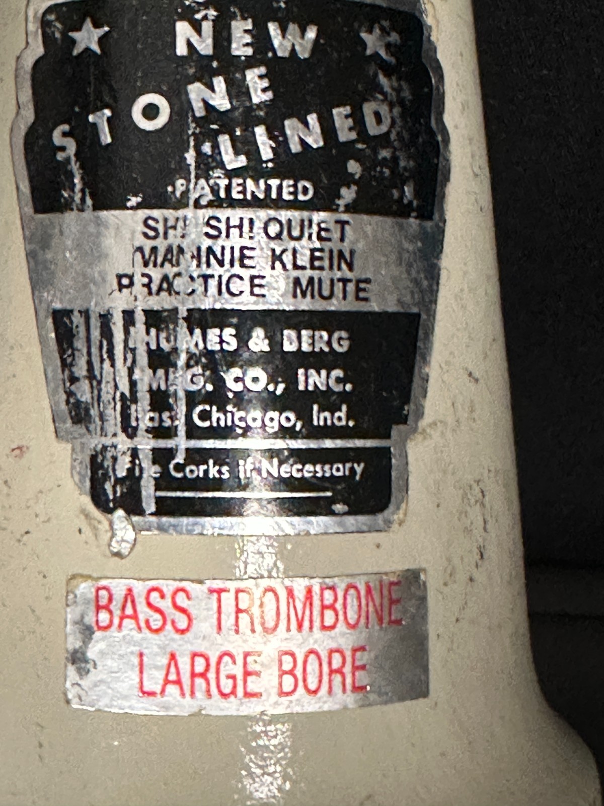 Humes & Berg Sh! Sh! Mannie Klein Bass Trombone Practice Mute - Image 4