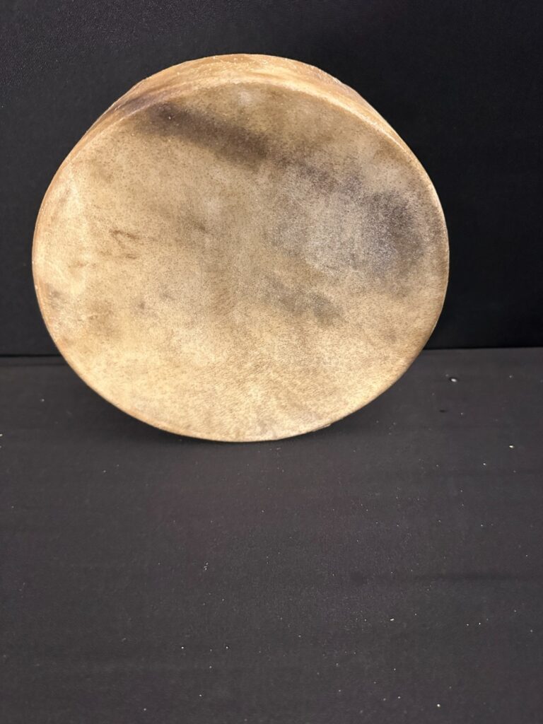 8" skin wrapped frame drum, 2.5" deep with small strap