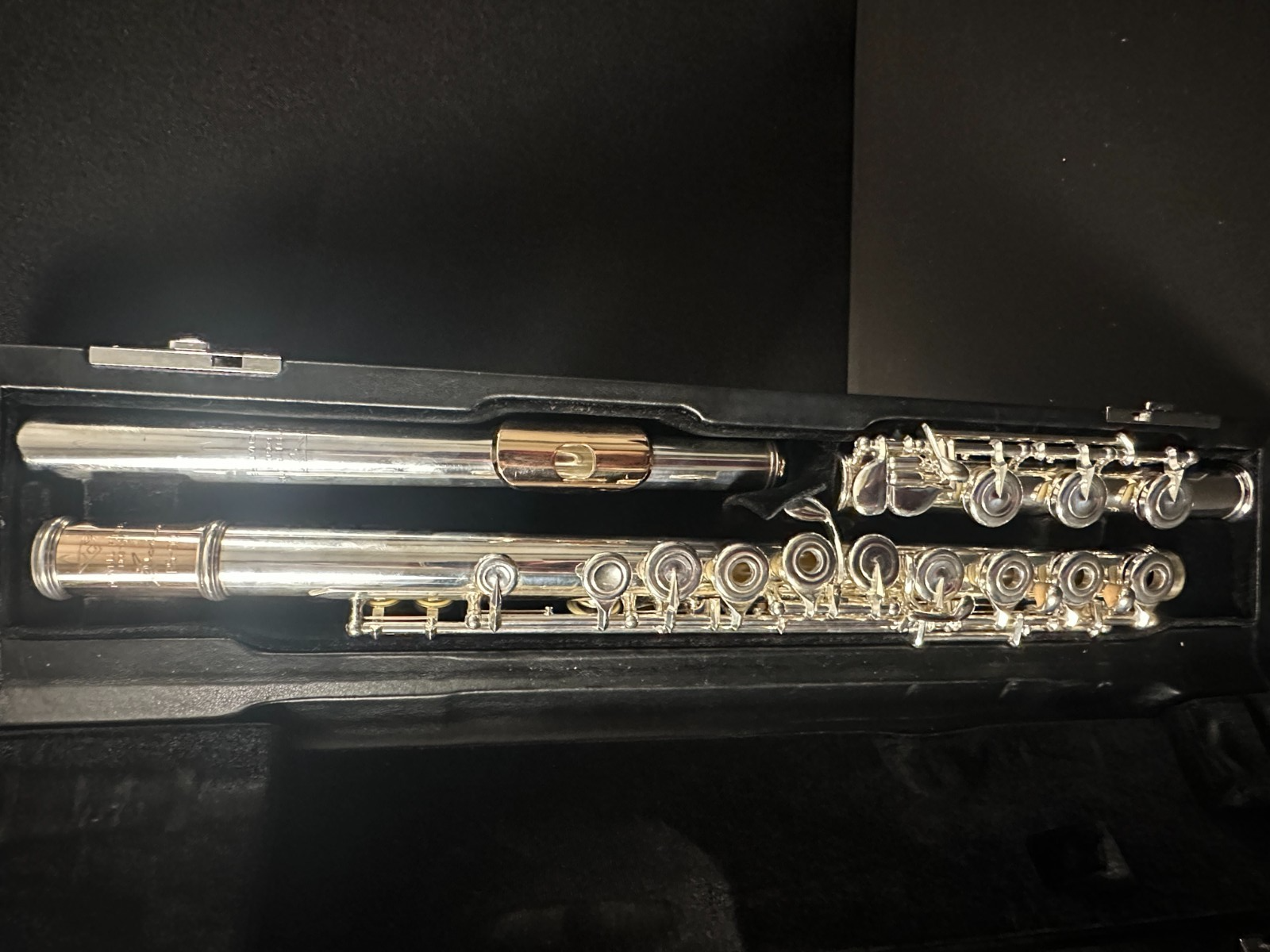 Powell Sonare PS-905 Silver Open Hole Flute with Aurumite lip plate, B foot - Image 2