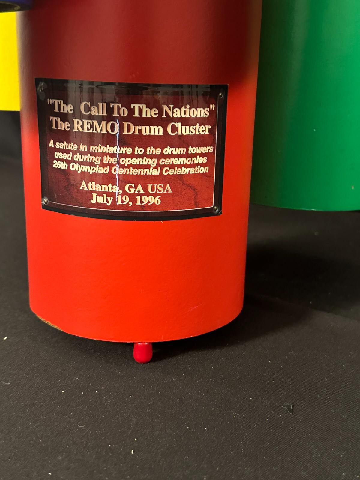 Remo "Call to the Nations" Olympic Commemorative Multi-Color Drum Cluster 1996 - Image 2