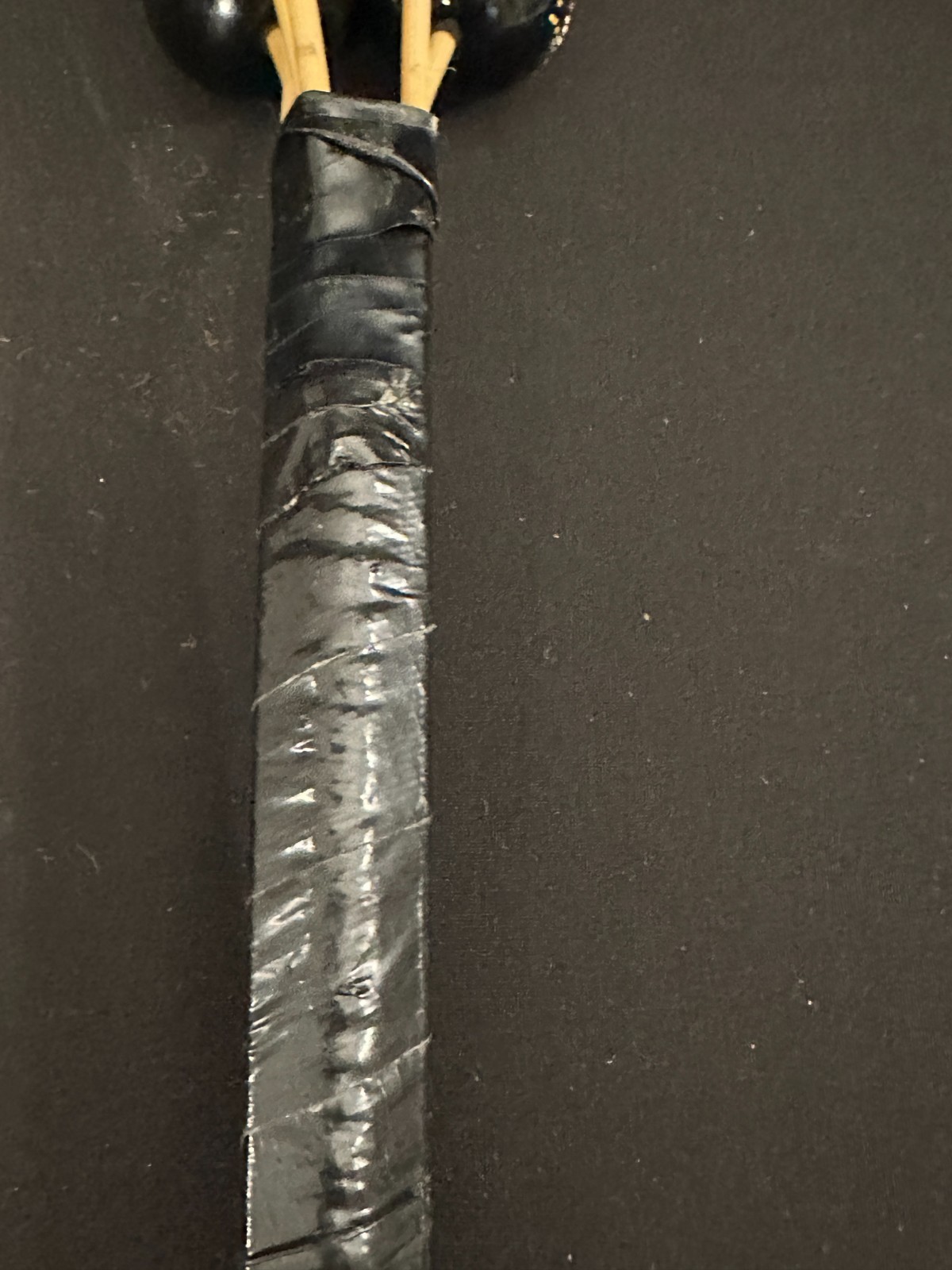 Ball Shaker on a Stick, black with details, 12" long, balls are 1.5" diameter - Image 6