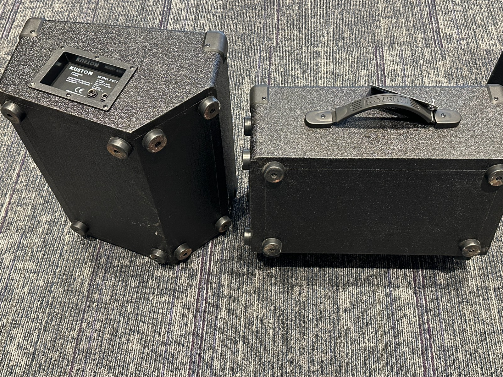 Kustom KSC10M 10" Passive Stage Monitor/PA Speaker Pair 17x14x7, pickup only GA - Image 5