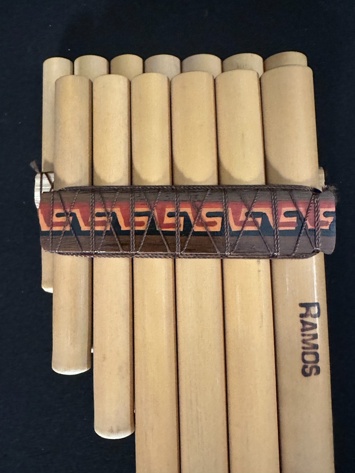 Ramos 13-Pipe Pan Flute 4" x 11.5" comes with multicolor bag with carry string - Image 9