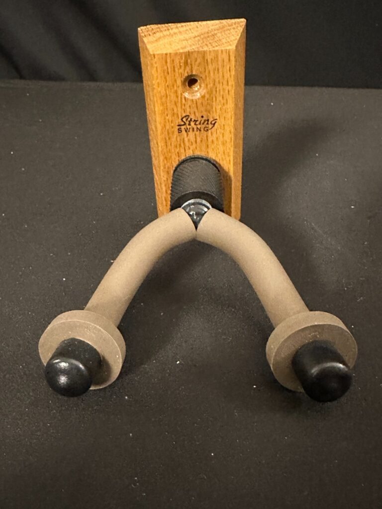 String Swing Wall Mount Classical Guitar Hanger, wood back, no screws included