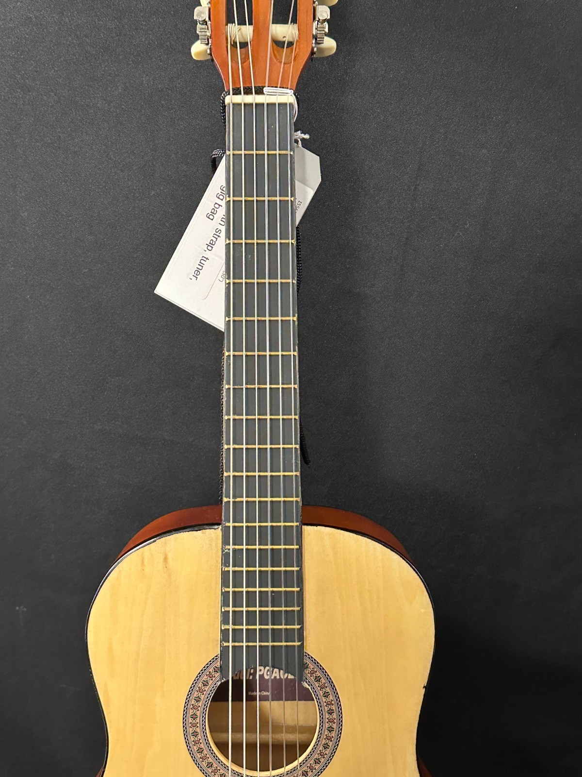 Pyle PGACLS30 Junior Classical Guitar, 30", with strap, tuner, and black gig bag - Image 3