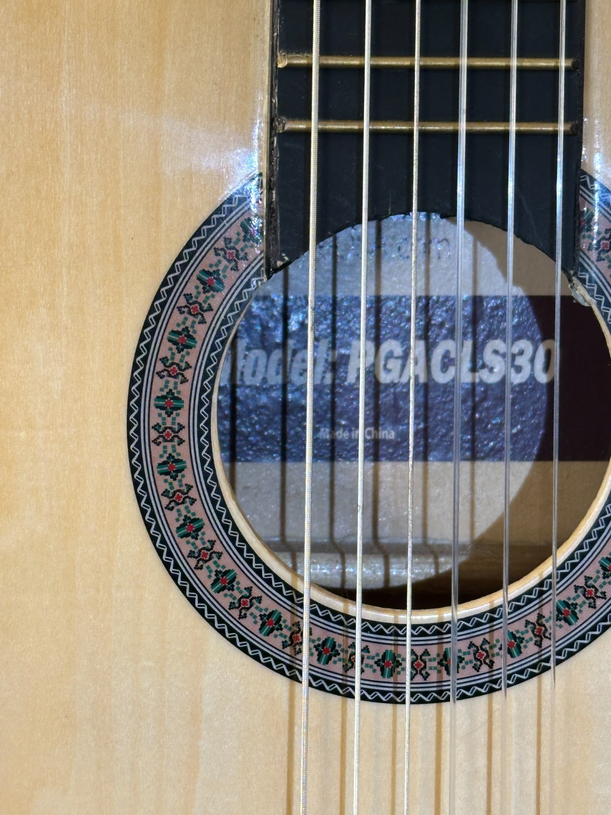 Pyle PGACLS30 Junior Classical Guitar, 30", with strap, tuner, and black gig bag - Image 5