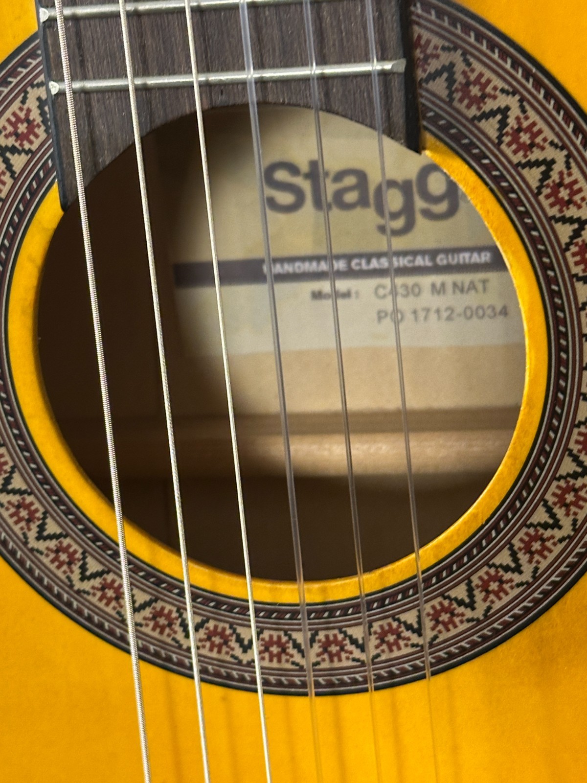 Stagg C430M NAT 3/4 Classical Guitar, 36", new strings, gig bag, ready to play! - Image 2