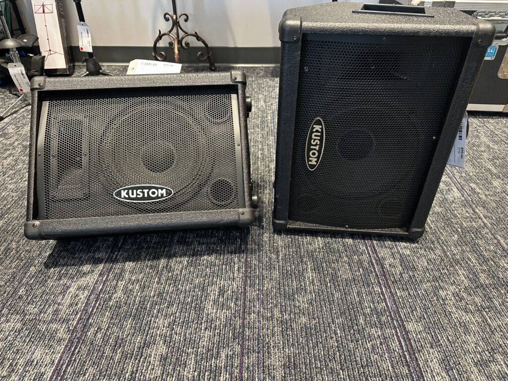 Kustom KSC10M 10" Passive Stage Monitor/PA Speaker Pair 17x14x7, pickup only GA