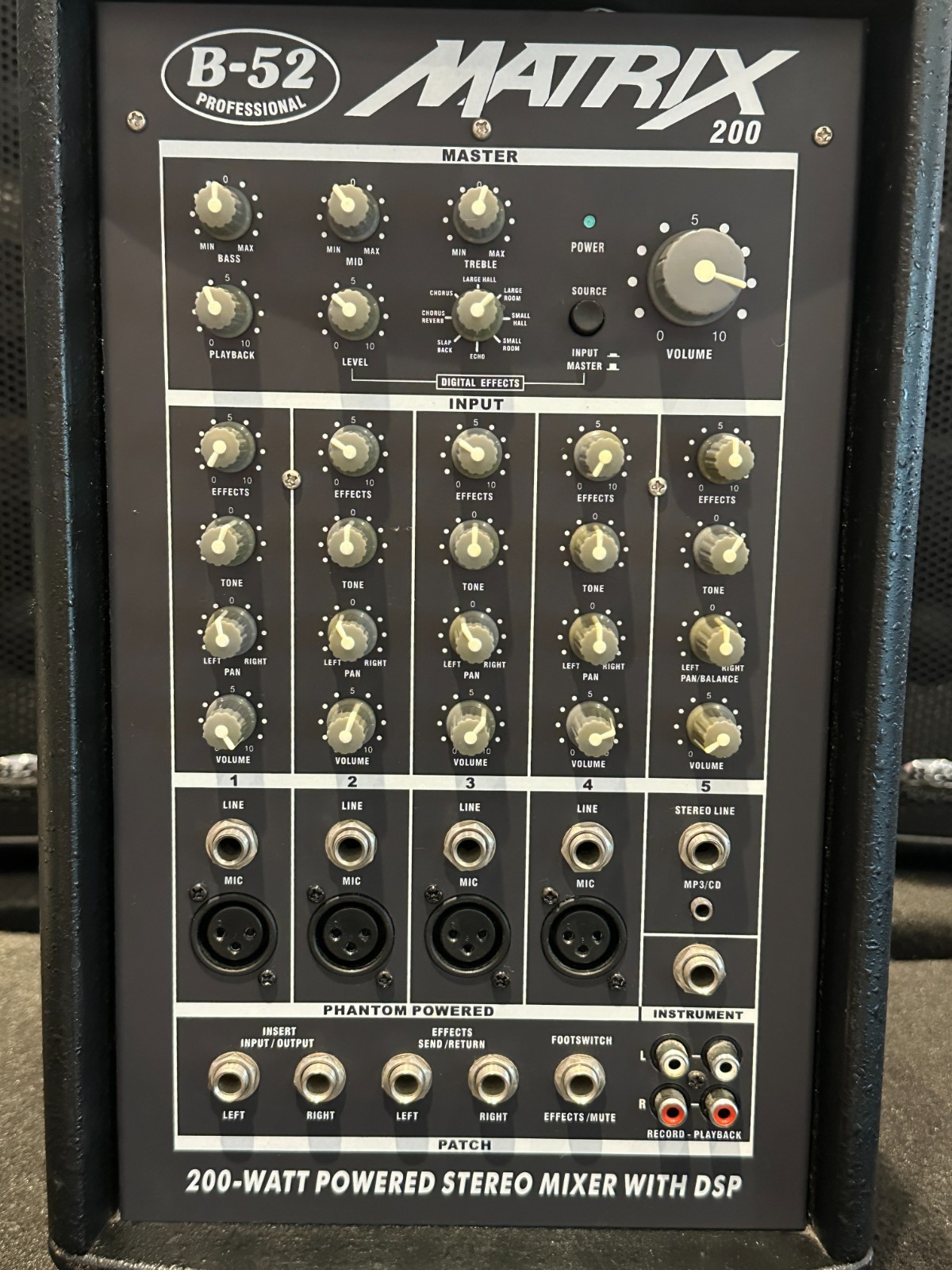 Matrix 200 B-52 3-piece active PA system, amp and 2 speakers, PICKUP ONLY, GA - Image 2